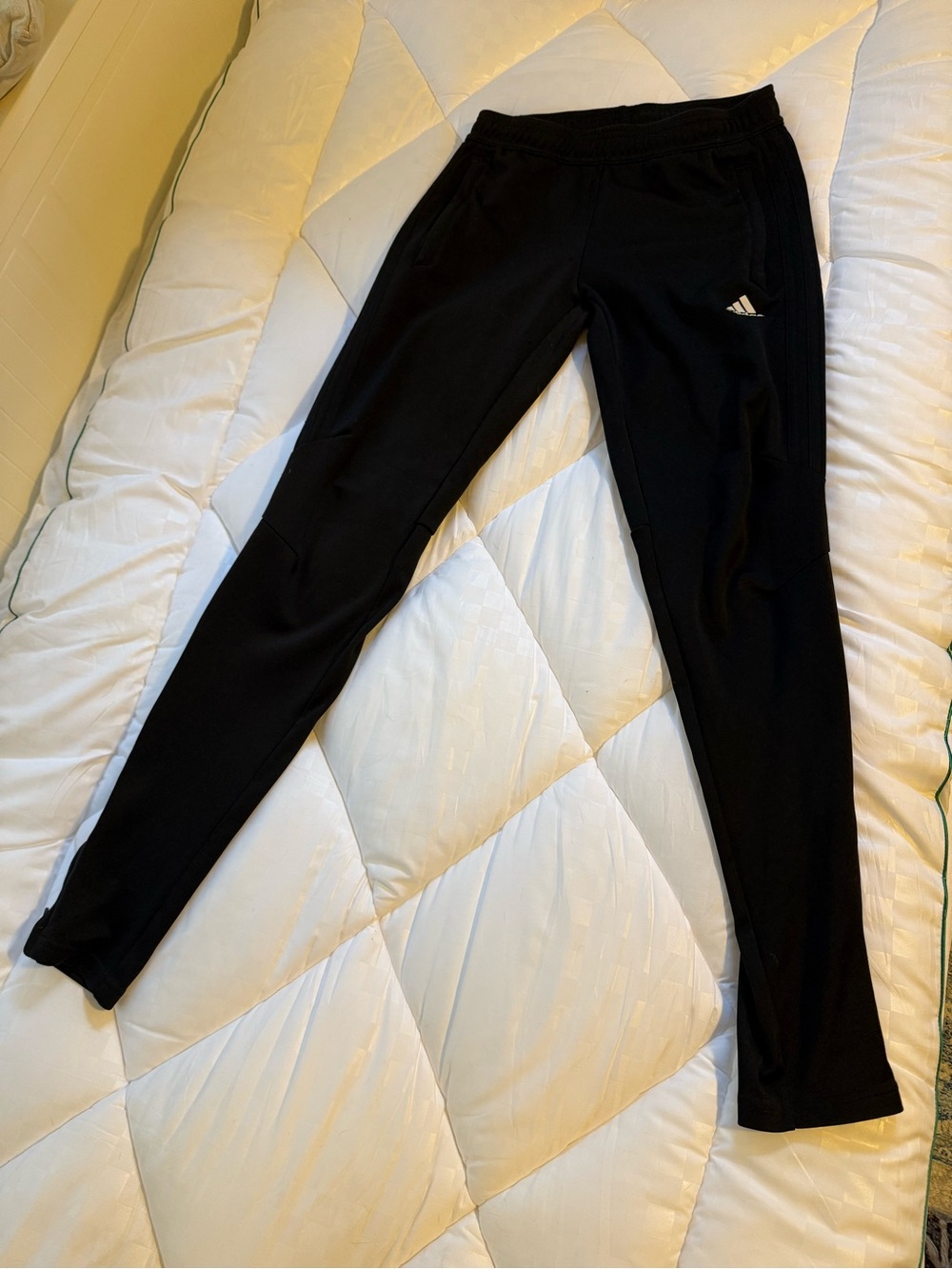 adidas Black Slim Track Joggers with Logo